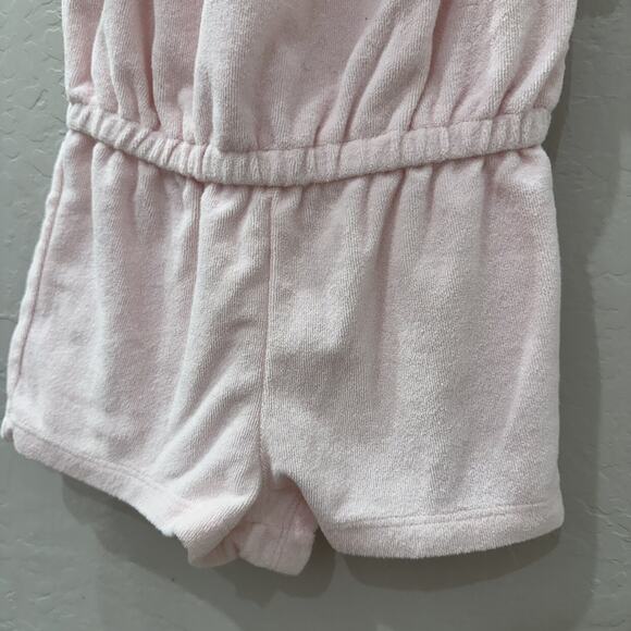 Janie and Jack Candy Pink Ruffle Terry Romper Swim Coverup - Picture 4 of 8